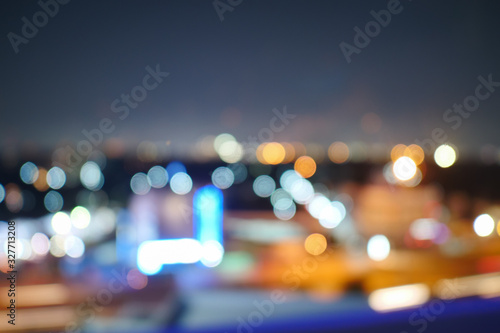 image blur bokeh of night city © sutichak