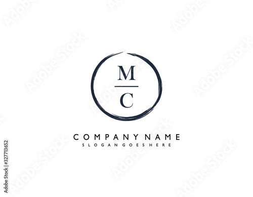 MC initial letter elegant handwriting logo collection