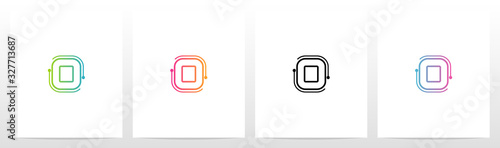 Dots With Lines On The Outside Of Letter Logo O