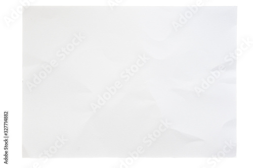 empty blank paper texture with crease pattern surface, image isolated on white background