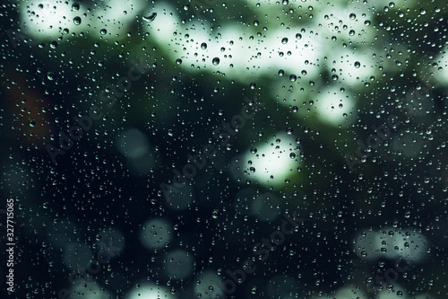 water rain drop on glass window © sutichak