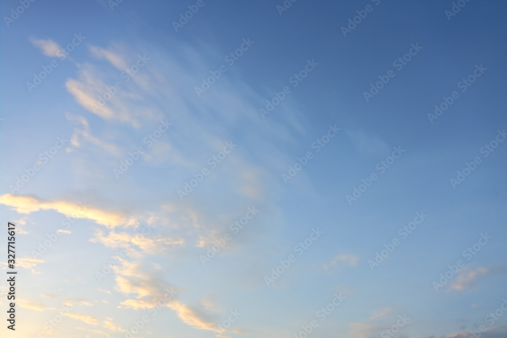evening blue sky background
