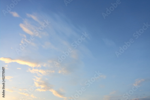 evening blue sky background