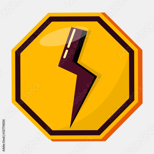 high voltage sign vector illustration