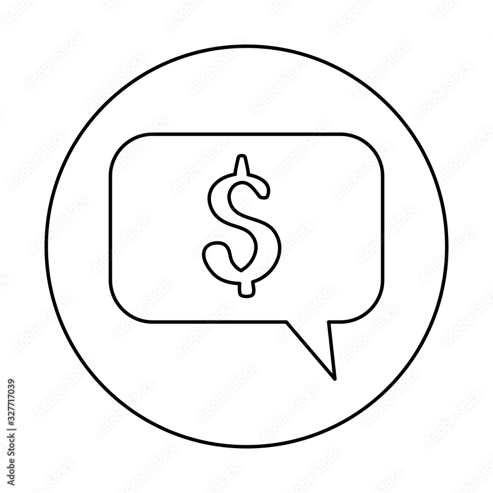 Dollar bubble of money financial item banking commerce market payment buy currency accounting and invest theme Vector illustration Dollar bubble of money financial item banking commerce market payment buy currency accounting and invest theme Vector illustration
