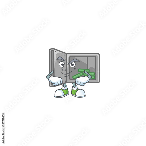 Security box open mascot icon design style with Smirking face © kongvector