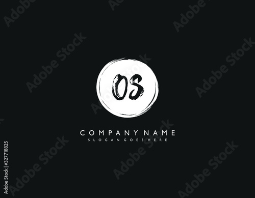 OS initial letter elegant handwriting logo collection