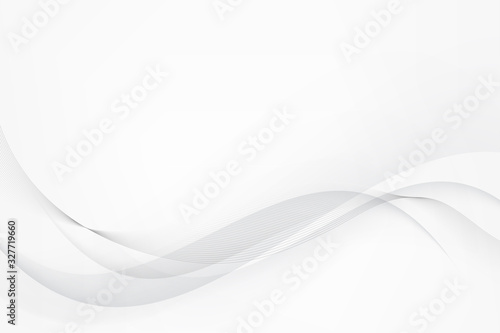 White abstract elegant background with dynamic shapes composition. Minimal clean design backdrop. Vector illustration.