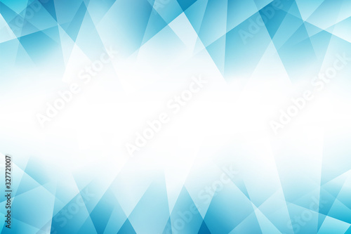 Light blue abstract background with geometric fractal shapes. Modern gradient blue vector illustration.