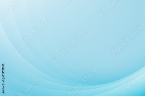 Gradient blue backdrop with composition of curves. Abstract light blue background vector illustration. 