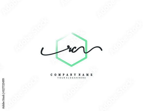 RC initial letter elegant handwriting logo collection
