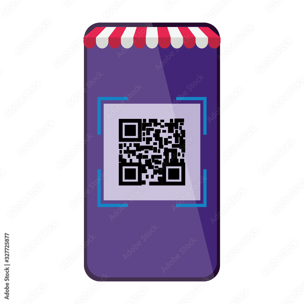 qr code inside smartphone design of technology scan information business price communication barcode digital and data theme Vector illustration qr code inside smartphone design of technology scan information business price communication barcode digital and data theme Vector illustration