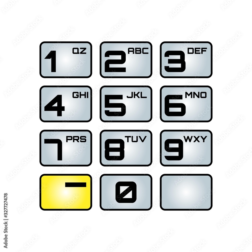 Phone keypad letters converter. Vector illustration