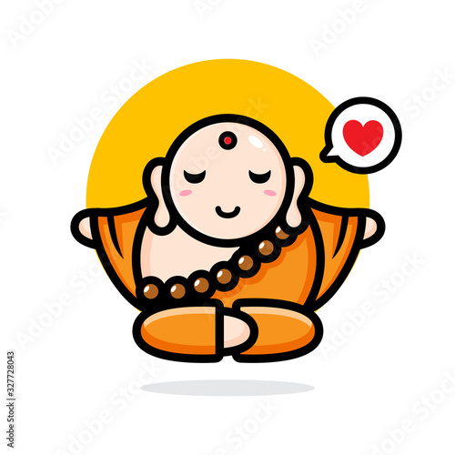 Maitreya Buddha vector design is funny