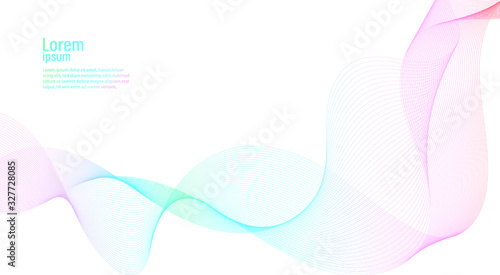 Abstract line pastel wave. Futuristic. Wonderful background in pastel tone. Modern surface design style. Vector illustration. Packaging wrap paper. Banner, Business card, Poster, Cover, Pattern. Minim