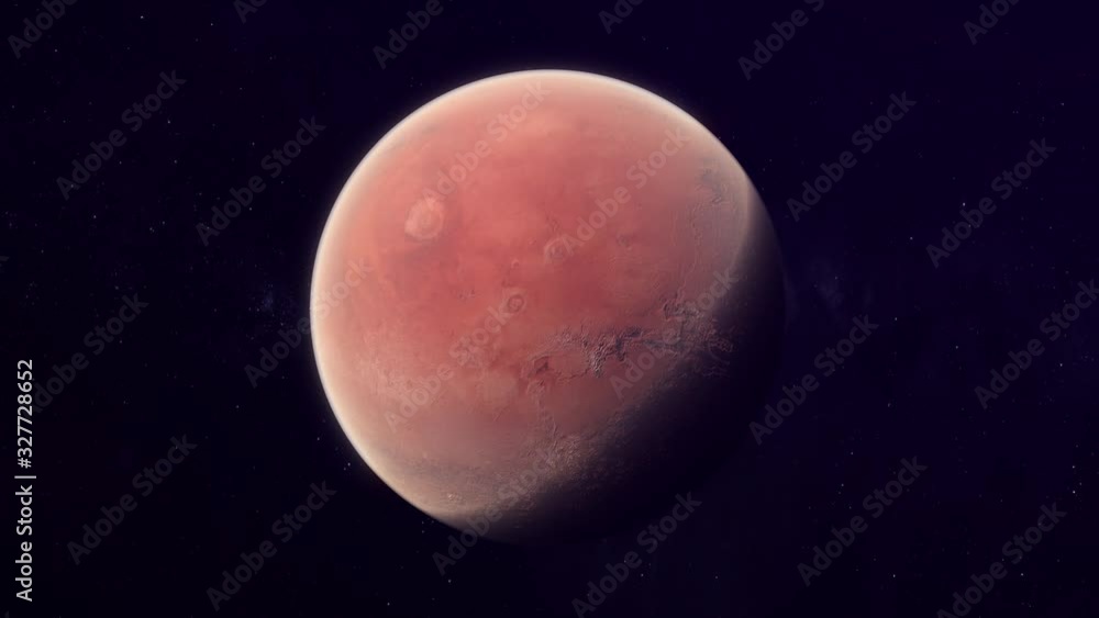 Orbiting Planet Mars. High quality 3D CG animation. Orbiting Planet Mars. High quality 3D CG animation.