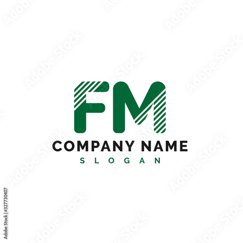 FM Letter Logo Design. FM letter logo Vector Illustration - Vector