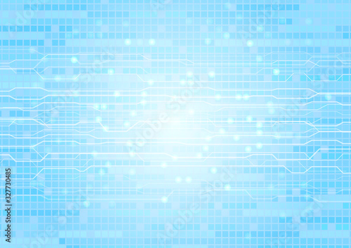 水色のデジタルサイバーイメージ背景