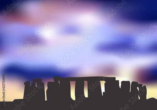 The Stonehenge Under The Sunset