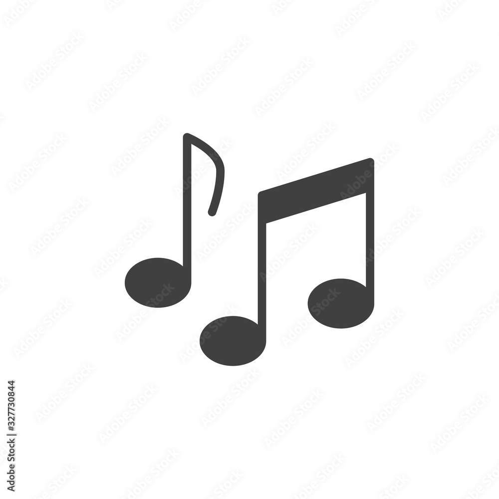 Music notes vector icon. filled flat sign for mobile concept and web design. Musical notes glyph icon. Symbol, logo illustration. Vector graphics Music notes vector icon. filled flat sign for mobile concept and web design. Musical notes glyph icon. Symbol, logo illustration. Vector graphics