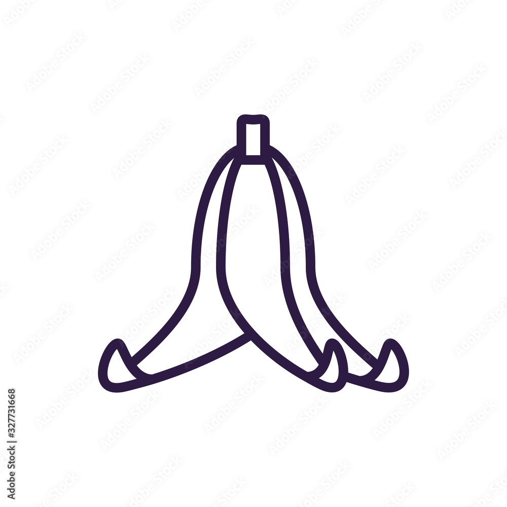 banana peel, line style icon banana peel, line style icon