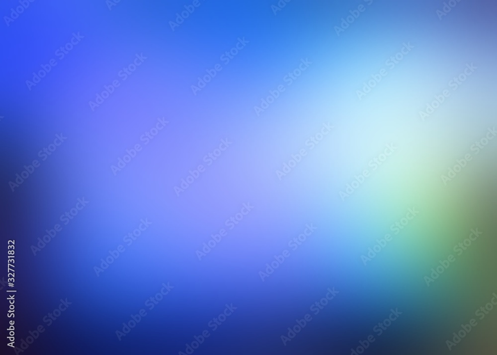Gleam blue sapphire background. Blur iridescent pattern. Magical gemstone smooth illustration.