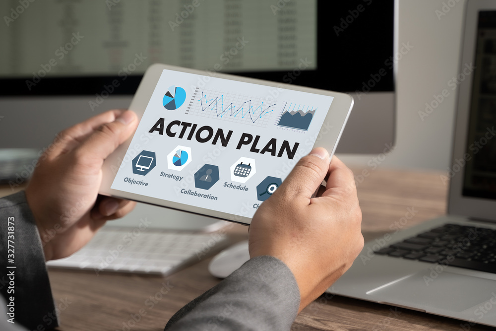 Action Plan chart Strategy Vision Planning objective strategy Objective Concept