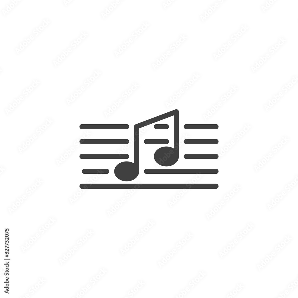 Music note vector icon. filled flat sign for mobile concept and web design. Musical melody note glyph icon. Symbol, logo illustration. Vector graphics Music note vector icon. filled flat sign for mobile concept and web design. Musical melody note glyph icon. Symbol, logo illustration. Vector graphics