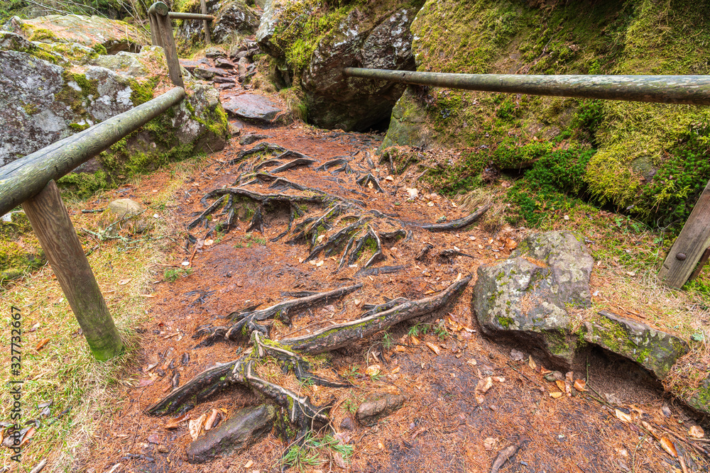 Fototapeta premium Ice holes in Eppan an der Weinstrasse in South Tyrol in Italy.