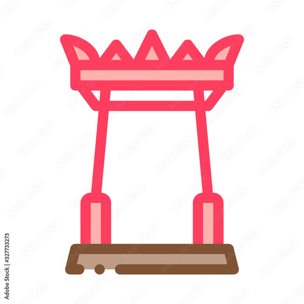 Thailand National Tower Icon Thin Line Vector. Ancient Thailand Touristic Place Showplace Color Symbol Illustration Thailand National Tower Icon Thin Line Vector. Ancient Thailand Touristic Place Showplace Color Symbol Illustration