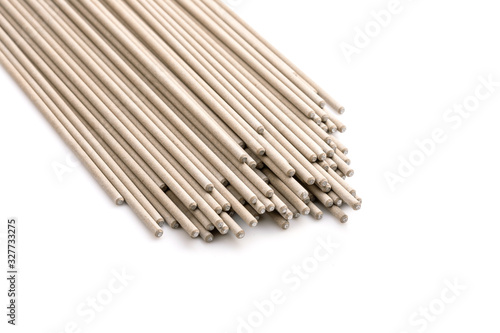 New welding rod for steel connect isolated on white background