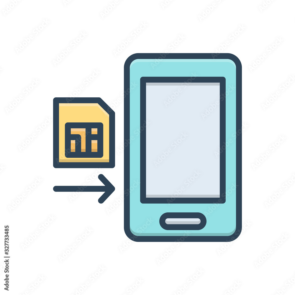 Color illustration icon for insert 