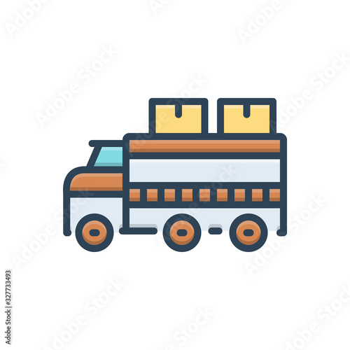 Color illustration icon for load weight 