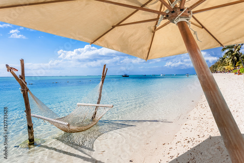 hammock on the beach, Morne Brabant, Mauritius