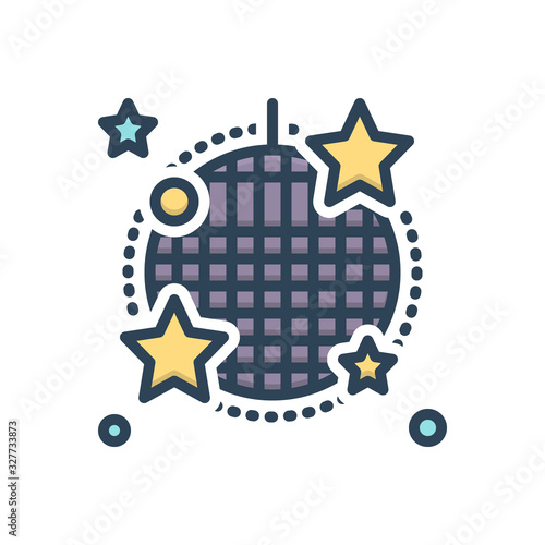 Color illustration icon for cabaret 