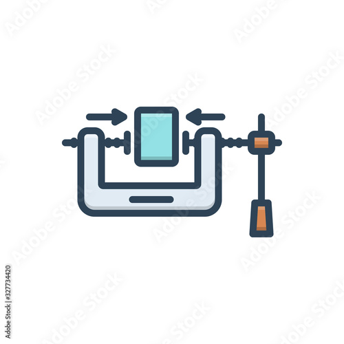 Color illustration icon for clampdown 