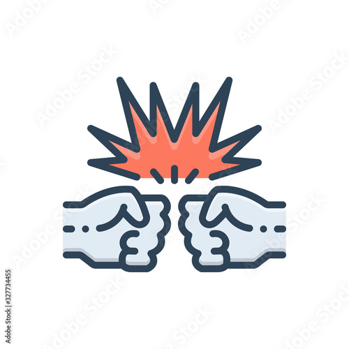 Color illustration icon for clash 