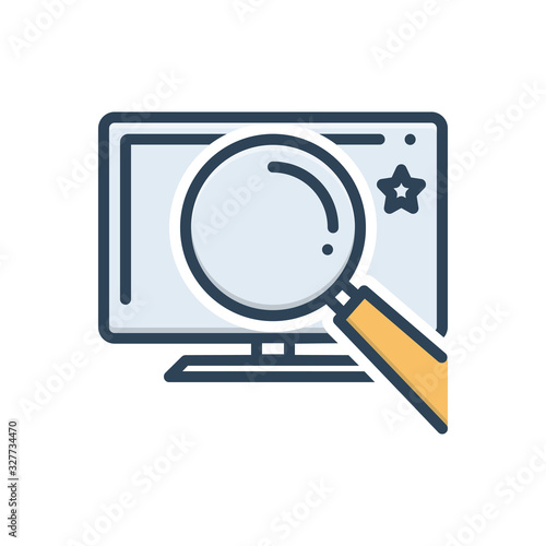 Color illustration icon for clearly  photo