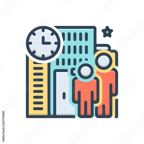 Color illustration icon for coexist 