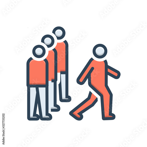 Color illustration icon for competitiveness 