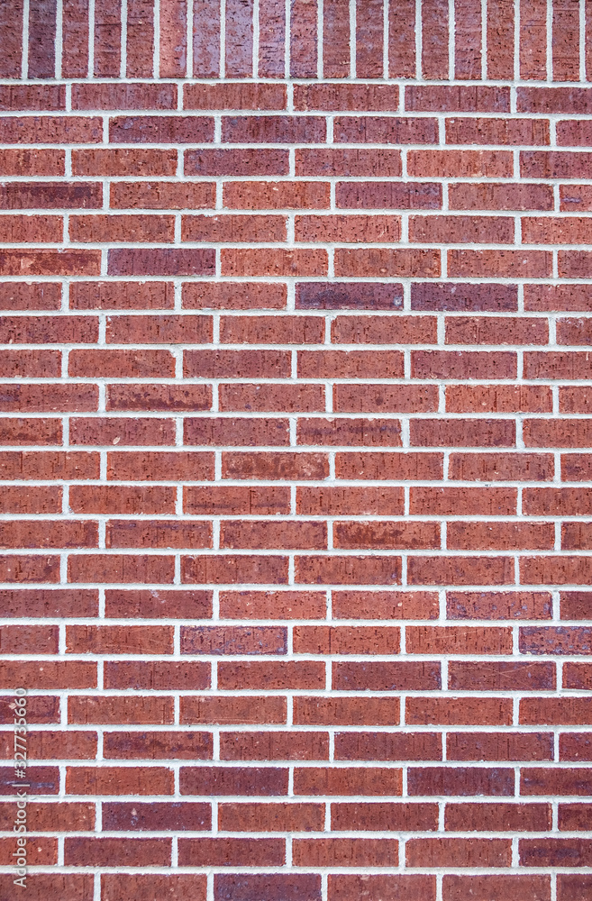 Obraz premium close-up red brick wall pattern background