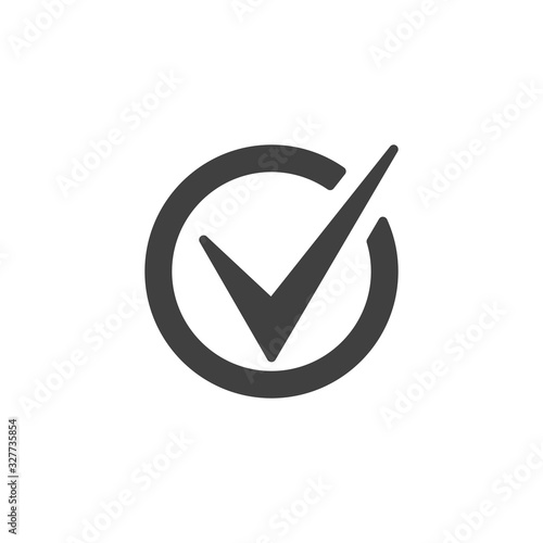Approval check mark vector icon. Checkmark filled flat sign for mobile concept and web design. Done, confirmation tick glyph icon. Symbol, logo illustration. Vector graphics