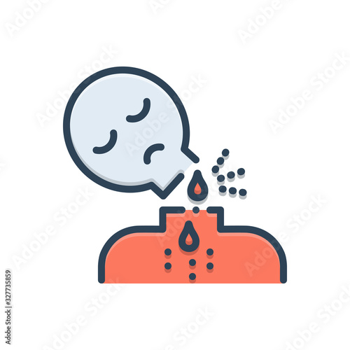 Color illustration icon for decapitate 