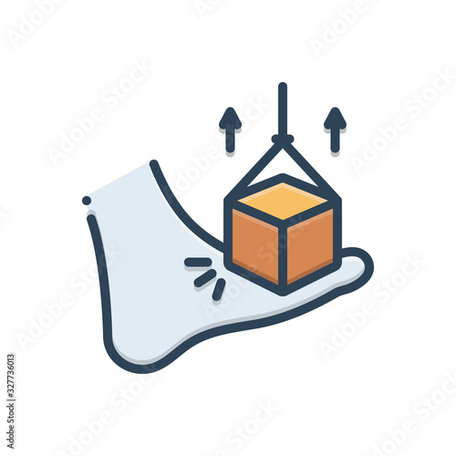 Color illustration icon for decompress 