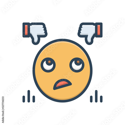 Color illustration icon for criticize 