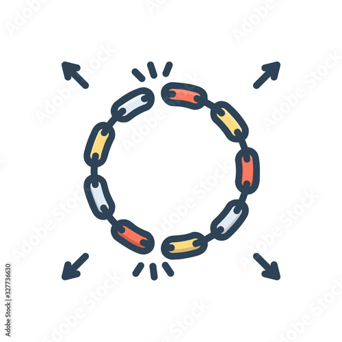 Color illustration icon for detachment 