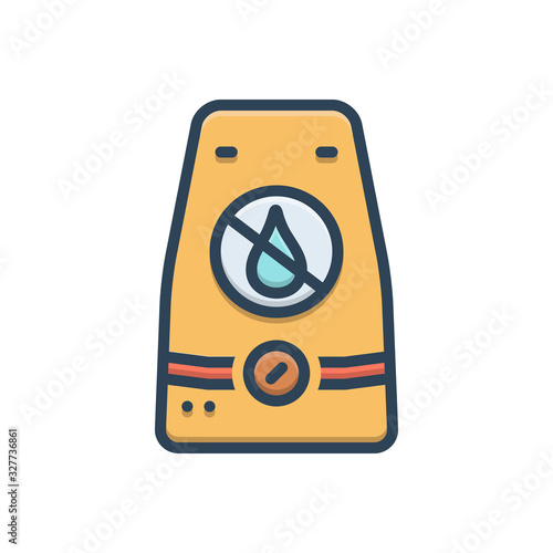 Color illustration icon for dehumidifiers 