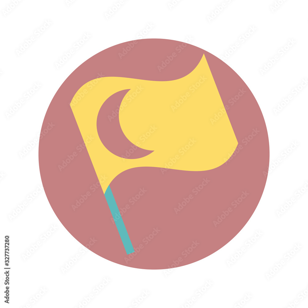 islamic flag icon, block style design islamic flag icon, block style design
