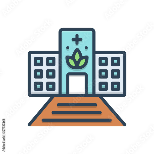 Color illustration icon for dispensaries 