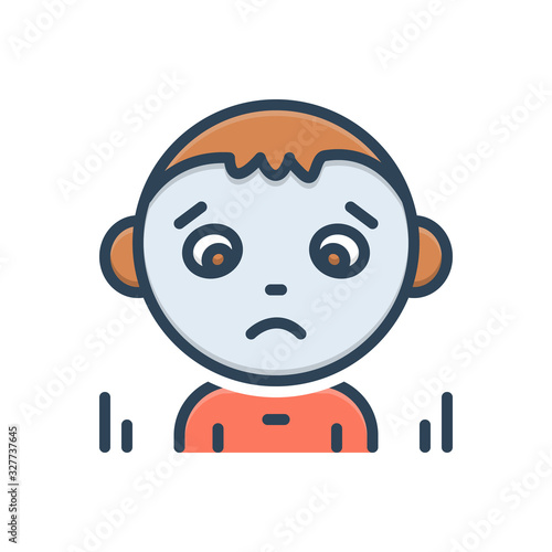 Color illustration icon for discourage 